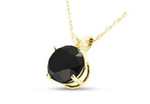 4 Carat Black Diamond Necklace In 14K Yellow Gold By SuperJeweler