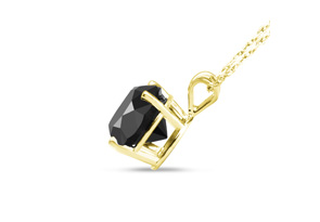 4 Carat Black Diamond Necklace In 14K Yellow Gold By SuperJeweler