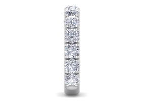 2.5 Carat Diamond Wedding Band In 14K White Gold (5 G) (, SI2-I1), Size 4 By SuperJeweler