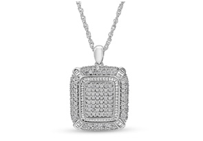 Huge 2 Carat Diamond Necklace, Natural Rose Cut Diamonds, 18 Inches (, ) By SuperJeweler