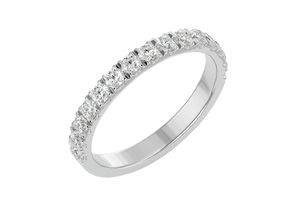 1/4 Carat Lab Grown Diamond Wedding Band In 14K White Gold (2.20 G), G-H Color, Size 4 By SuperJeweler