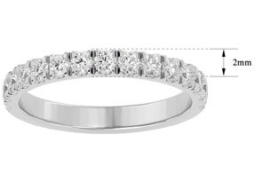 1/4 Carat Lab Grown Diamond Wedding Band In 14K White Gold (2.20 G), G-H Color, Size 4 By SuperJeweler