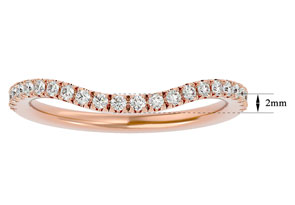 1/4 Carat Lab Grown Diamond Wedding Band In 14K Rose Gold (2.3 G), G-H Color, Size 4 By SuperJeweler