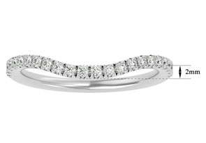 1/4 Carat Lab Grown Diamond Wedding Band In 14K White Gold (2.3 G), G-H Color, Size 4 By SuperJeweler