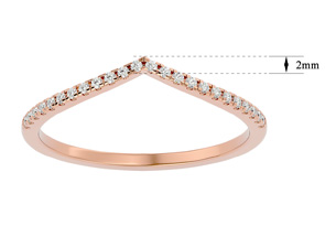 1/8 Carat Lab Grown Diamond Wedding Band In 14K Rose Gold (1.10 G), G-H Color, Size 4 By SuperJeweler