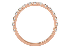 1 Carat Lab Grown Diamond Wedding Band In 14K Rose Gold (3 G), G-H Color, Size 4 By SuperJeweler