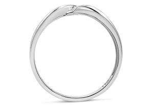 0.07 Carat Diamond Promise Ring In White Gold (, I1-I2) By SuperJeweler