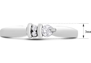 0.09 Carat Diamond Promise Ring In White Gold (, I1-I2) By SuperJeweler