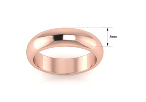 Thumb Rings , 14K Rose Gold (4 G) 5MM Ladies & Men's Thumb Ring W/ Free Engraving, Size 10 By SuperJeweler