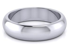 Thumb Rings , 14K White Gold (3.8 G) 5MM Ladies & Men's Thumb Ring W/ Free Engraving, Size 9 By SuperJeweler