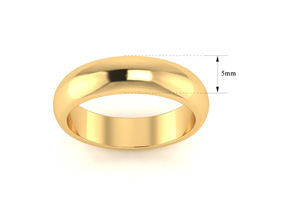 Thumb Rings , 14K Yellow Gold (3.9 G) 5MM Ladies & Men's Thumb Ring W/ Free Engraving, Size 9 By SuperJeweler