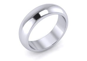 Thumb Rings , 14K White Gold (4.6 G) 6MM Ladies & Men's Thumb Ring W/ Free Engraving, Size 10 By SuperJeweler