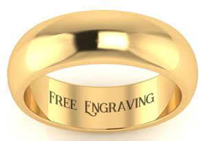Thumb Rings , 14K Yellow Gold (4.8 G) 6MM Ladies & Men's Thumb Ring W/ Free Engraving, Size 10 By SuperJeweler