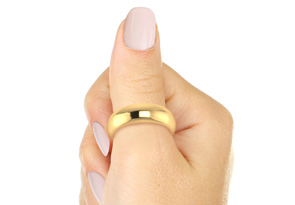 Thumb Rings , 14K Yellow Gold (4.8 G) 6MM Ladies & Men's Thumb Ring W/ Free Engraving, Size 10 By SuperJeweler
