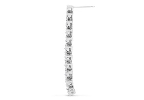 4 Carat Diamond Drop Earrings In 14K White Gold (15 G), 2 Inches (H-I, SI2-I1) By SuperJeweler