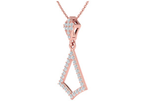 1/3 Carat Diamond Chandelier Necklace In 14K Rose Gold (1 Gram), 18 Inches (H-I, SI2-I1) By SuperJeweler