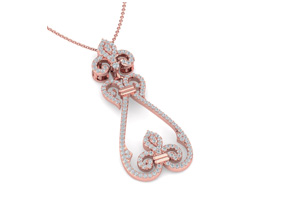 3/4 Carat Diamond Chandelier Necklace In 14K Rose Gold (3.8 G), 18 Inches (H-I, SI2-I1) By SuperJeweler
