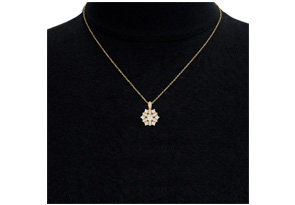 1.25 Carat Diamond Snowflake Statement Necklace In 14K Yellow Gold (3.5 G), 18 Inches (H-I, SI2-I1) By SuperJeweler