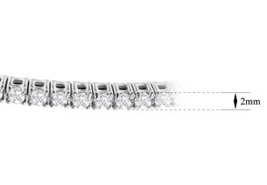 1 Carat Diamond Flexible Bangle Bracelet In 14K White Gold (6.5 G), 7 Inches (I-J, I1-I2) By SuperJeweler