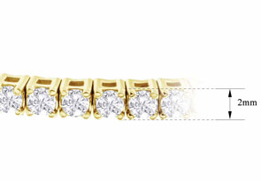 1.5 Carat Diamond Flexible Bangle Bracelet In 14K Yellow Gold (7.2 G), 7 Inches (I-J, I1-I2) By SuperJeweler