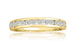 1/4 Carat Diamond Wedding Band In Yellow Gold (1.4 G) (J-K, I2) By SuperJeweler