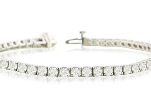 6 1/2 Carat Diamond Tennis Bracelet In 14K White Gold (7.7 G), 6 1/2 Inches (J-K, I2) By SuperJeweler
