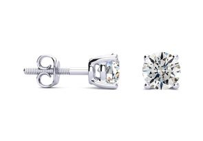 1 Carat Diamond Stud Earrings In 14K White Gold (, SI1-SI2) By SuperJeweler
