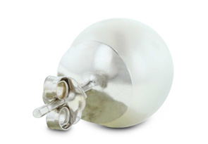 9mm Cultured Pearl Stud Earrings In 14K White Gold By SuperJeweler