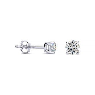 1/2ct Fine Quality Diamond Stud Earrings In Platinum | SuperJeweler.com