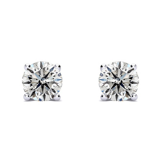 Platinum 1 Carat Diamond Stud Earrings | SuperJeweler.com