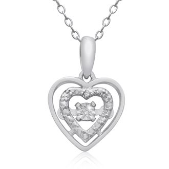 Heart Necklace In Sterling Silver 