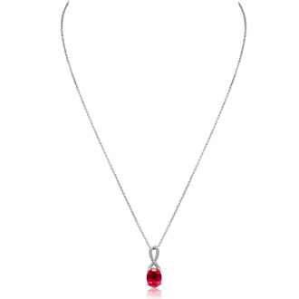 superjeweler carat ruby ribbon necklace diamond