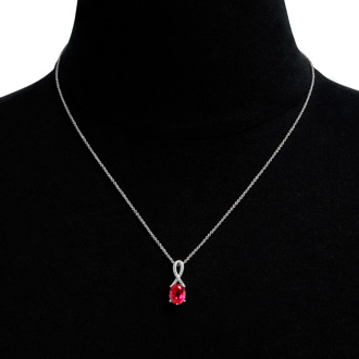 superjeweler carat ruby ribbon necklace diamond