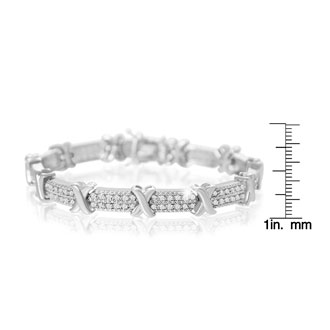 Tennis Bracelet Diamond Tennis Bracelet 2 Carat Diamond X Tennis Bracelet In Platinum Overlay Best Jewelry Deals