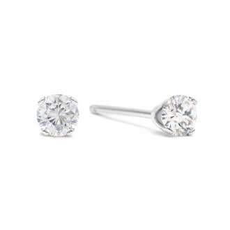 5 Point Tiny Diamond Stud Earrings In Solid Sterling Silver 5 Point Tiny Diamond Stud Earrings In Solid Sterling Silver Superjeweler