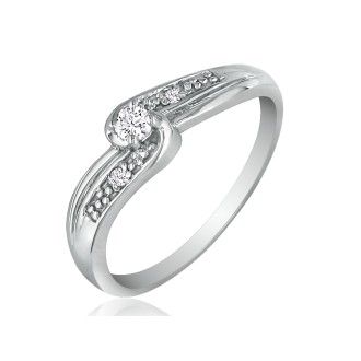 Promise Rings | Cheap Promise Rings | 1/10ct Diamond Promise Ring with ...