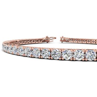 tennis bracelet diamond carat superjeweler rose gold karat inches