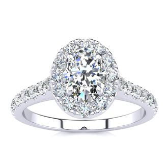 halo engagement superjeweler carat karat oval shape diamond ring gold