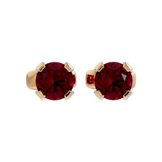 Ruby Earrings July Birthstone 60ct Ruby Stud Earrings In 14k Yellow Gold Filled Superjeweler