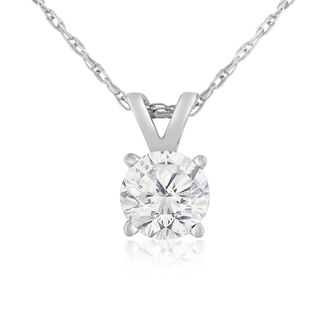 3/8ct 14k White Gold Diamond Pendant | SuperJeweler.com