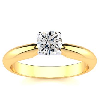 1/2 Carat 14K Yellow Gold Diamond Engagement Ring | SuperJeweler