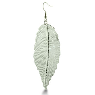 dangle lightweight tone leaf earrings silver