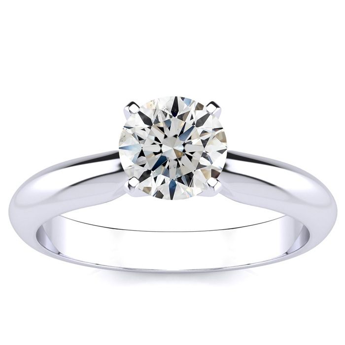 1 Carat Diamond Engagement Ring in Platinum (1 Color  SI1-SI2) by