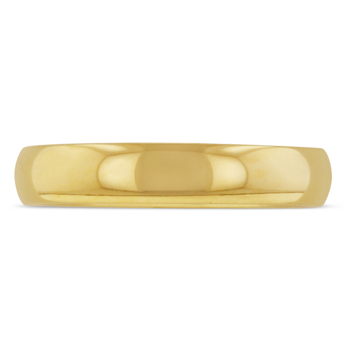 4 MM Gold Polished Men's Titanium Ring Wedding Band by SuperJeweler