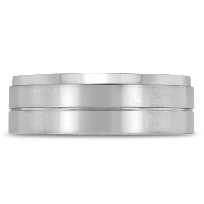 8 MM Brushed Finish Men's Titanium Ring Wedding Band by SuperJeweler