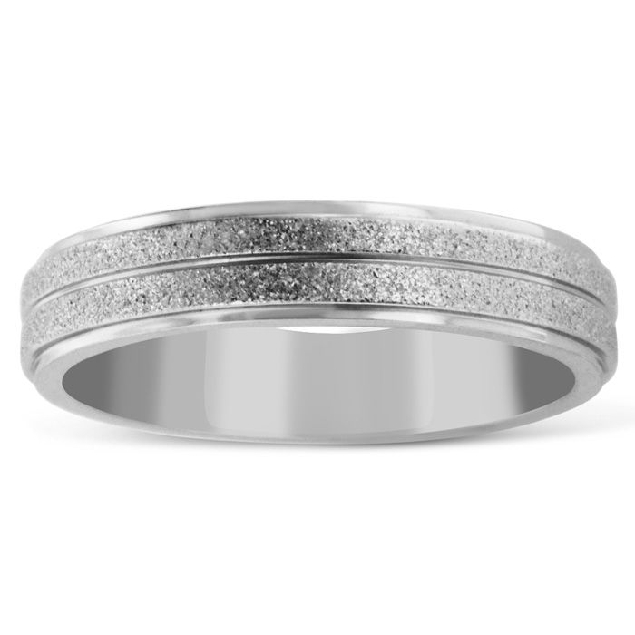 6 MM Shimmer Finish Men's Titanium Ring Wedding Band by SuperJeweler