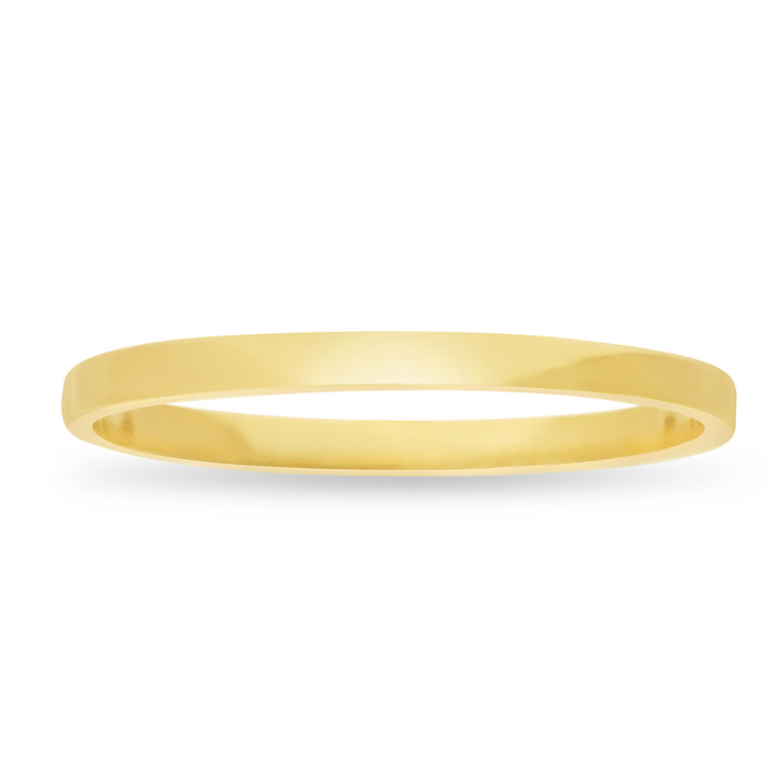 Gold Band Ring Crafted In 14K Yellow Gold Over Sterling Silver By SuperJeweler