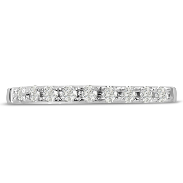 1/4 Carat Diamond Wedding Band in 14K White Gold (G-H Color, I1-I2) by SuperJeweler