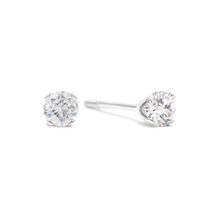 1/4 Carat Diamond Stud Earrings in 14K White Gold (, ) by SuperJeweler