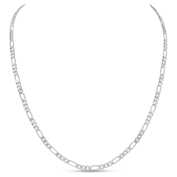 Ladies' Stainless Steel 18 Inch Figaro Chain Necklace by SuperJeweler